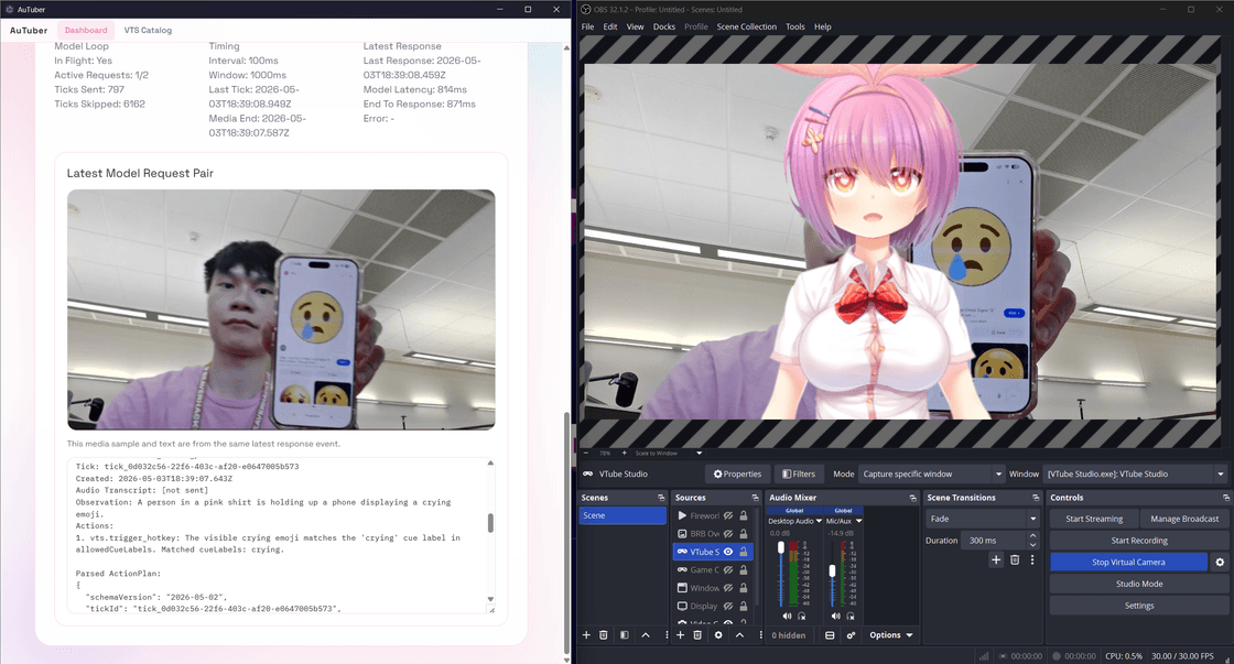 Additional reaction demo showing how another expression can still run through the same approved automation path