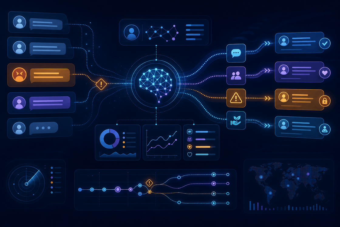 Macro conversational moderation interface